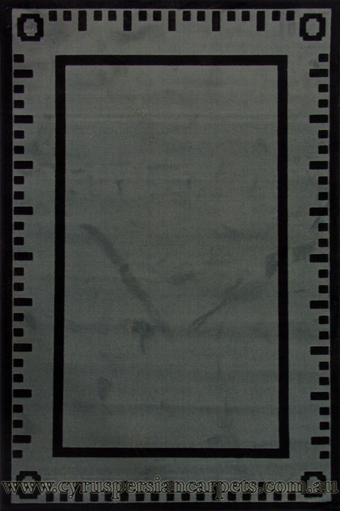 Indigo Modern Border Rug 530-417L - Click Image to Close
