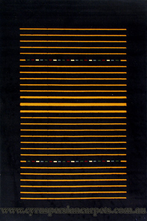 Indigo Modern Striped Rug 540-417B - Click Image to Close