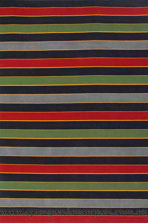 Indigo Modern Striped Rug 82-417B - Click Image to Close