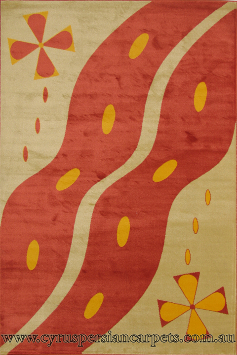 Istiklal Modern Abstract Rug 1019A-Ivory-Terra - Click Image to Close