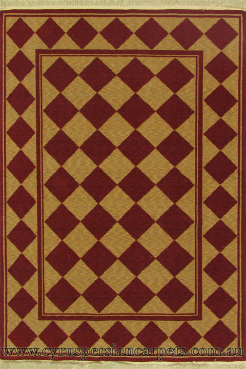 Yorkshire Diamond Pattern Wool Rug 0214-624R - Click Image to Close