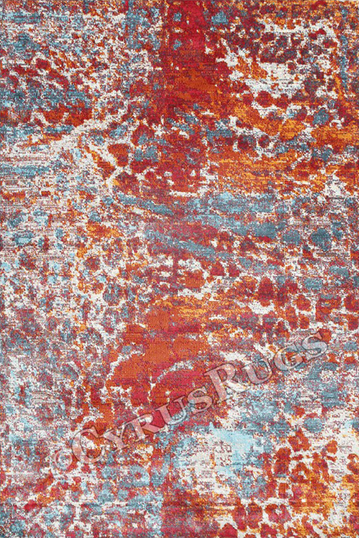 Splendor Contemporary Abstract Rugs 4020 Blue - Click Image to Close