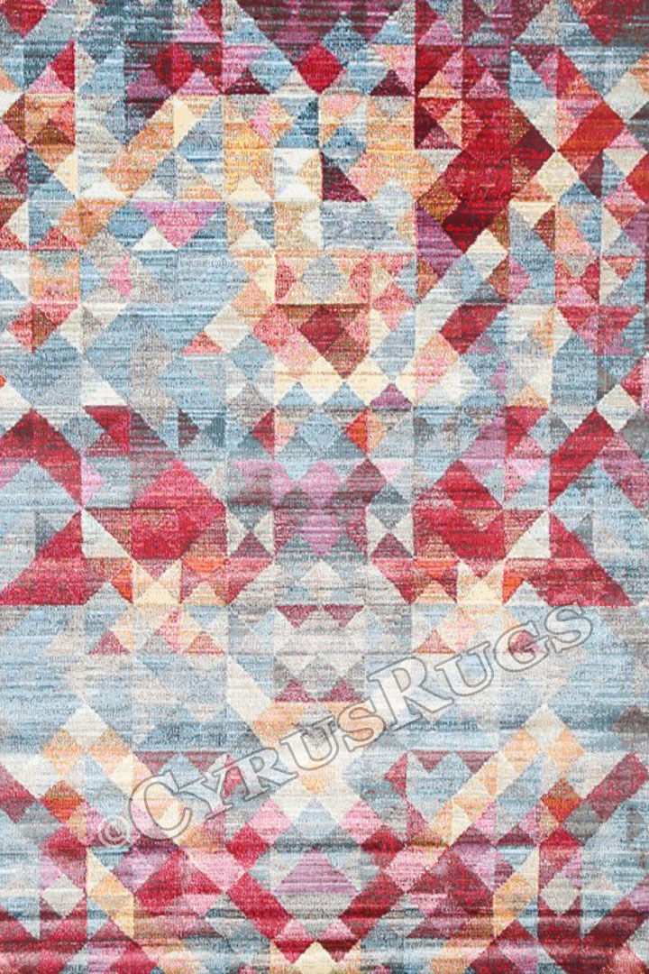 Splendor Contemporary Geometric Rugs 4000 Multi - Click Image to Close