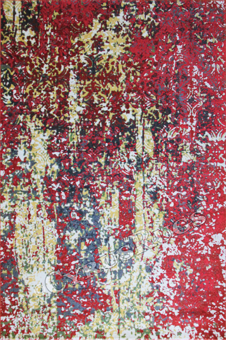 Autumn Contemporary Abstract Rug HB214 Coral Orenge - Click Image to Close