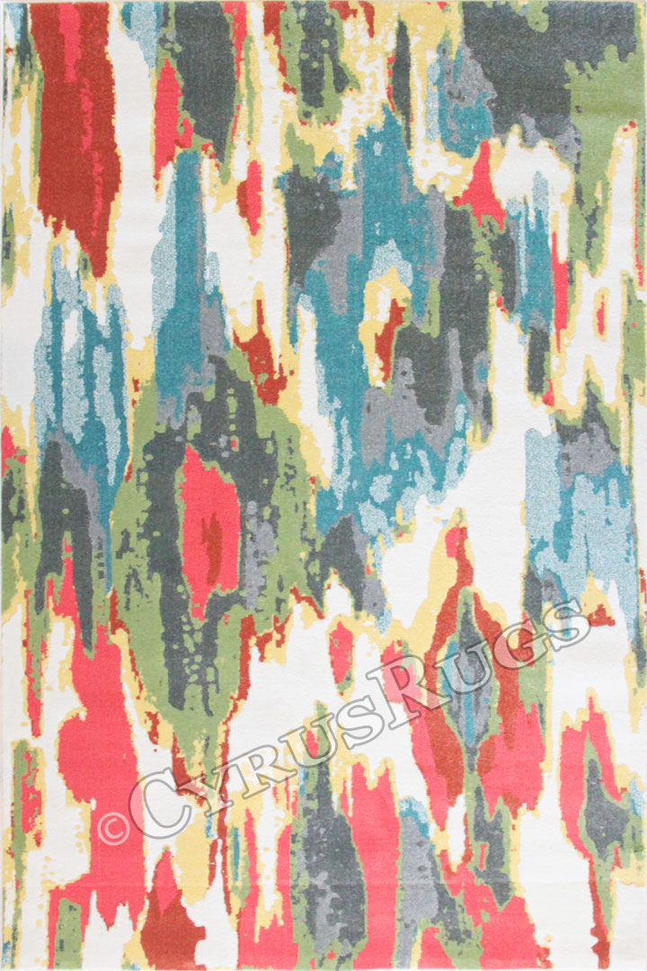 Autumn Contemporary Abstract Rug HB216 Cotton Orange - Click Image to Close