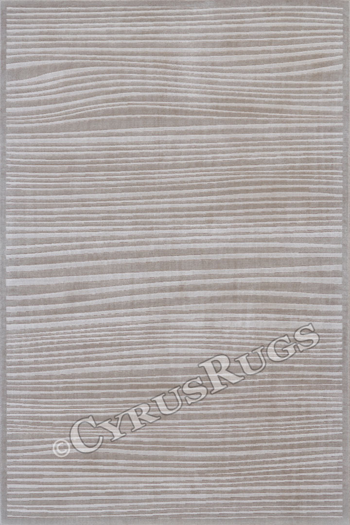 Bergamo Contemporary Striped Rugs 3398F Taupe White - Click Image to Close