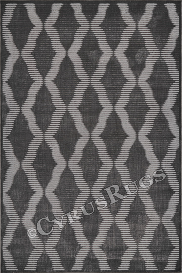 Bergamo Contemporary Trellis Rugs 3679F Castle Grey - Click Image to Close