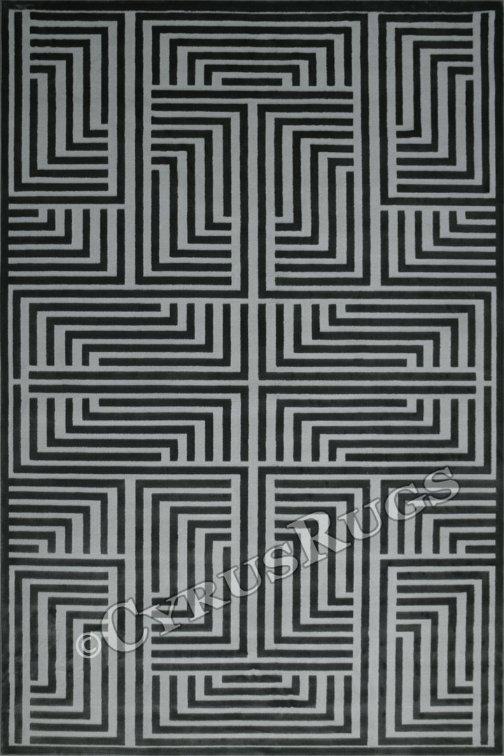 Bergamo Contemporary Abstract Rugs US321 Castle Grey - Click Image to Close