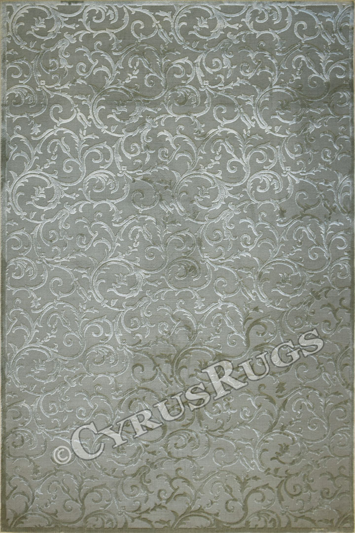 Bergamo Contemporary Floral Rugs US668 D. Grey Sterling - Click Image to Close