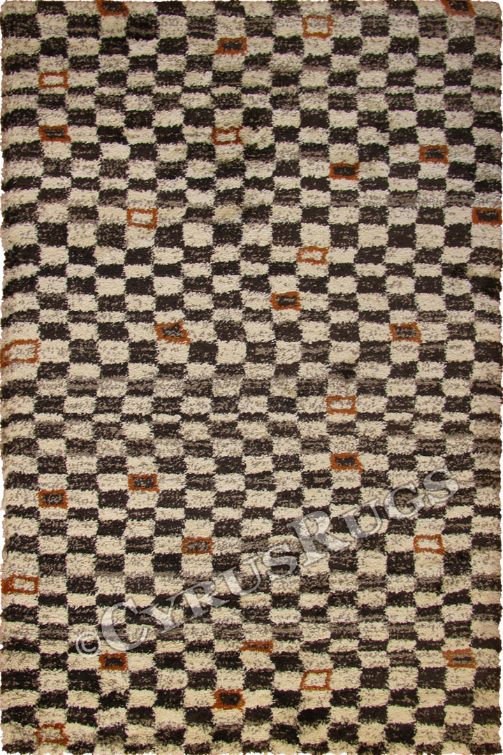 Desert Contemporary Square Pattern Rugs 5409 Beige Copper - Click Image to Close