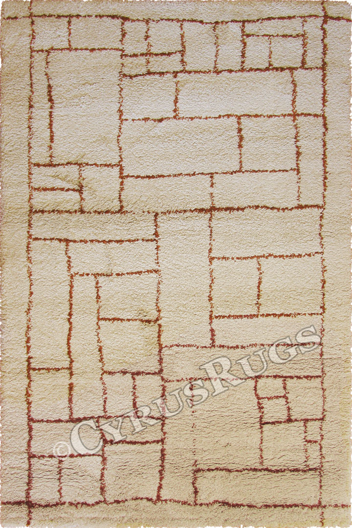 Desert Contemporary Geometric Rugs 5416 Beige Copper - Click Image to Close