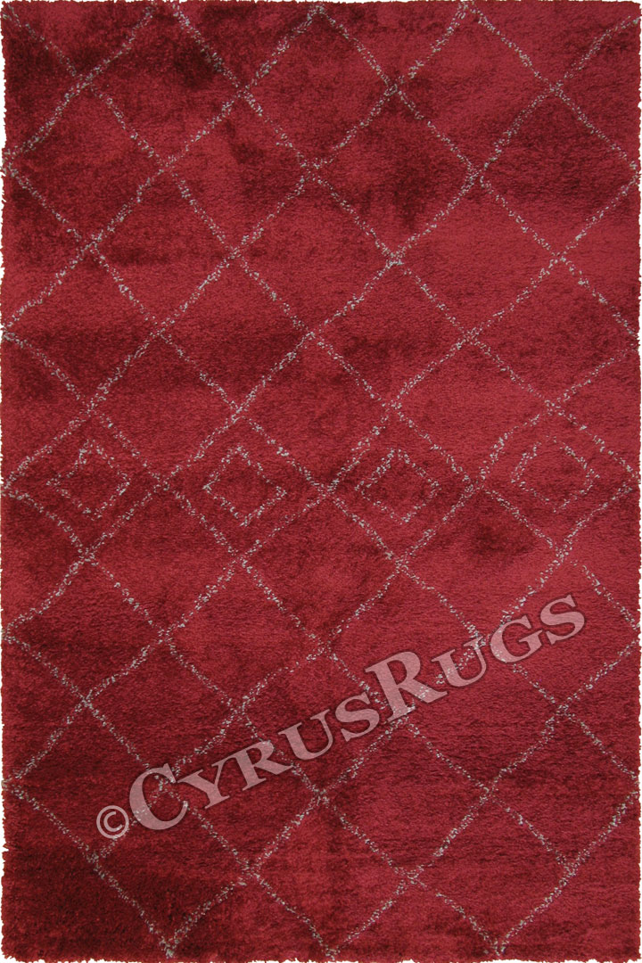 Desert Contemporary Diamond Pattern Rugs 5408 Red Greige - Click Image to Close