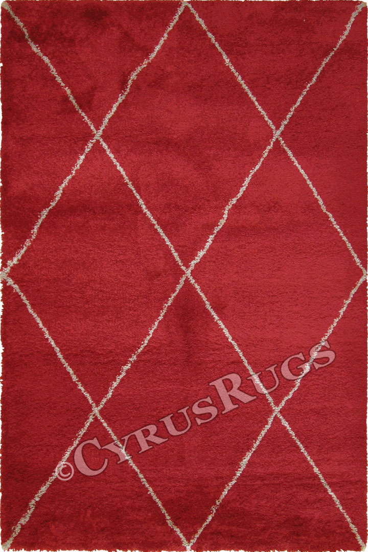 Desert Contemporary Diamond Pattern Rugs 5415 Red Greige - Click Image to Close