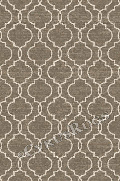 Elegant Trellis Design Contemporary Rugs 13614-070 - Click Image to Close