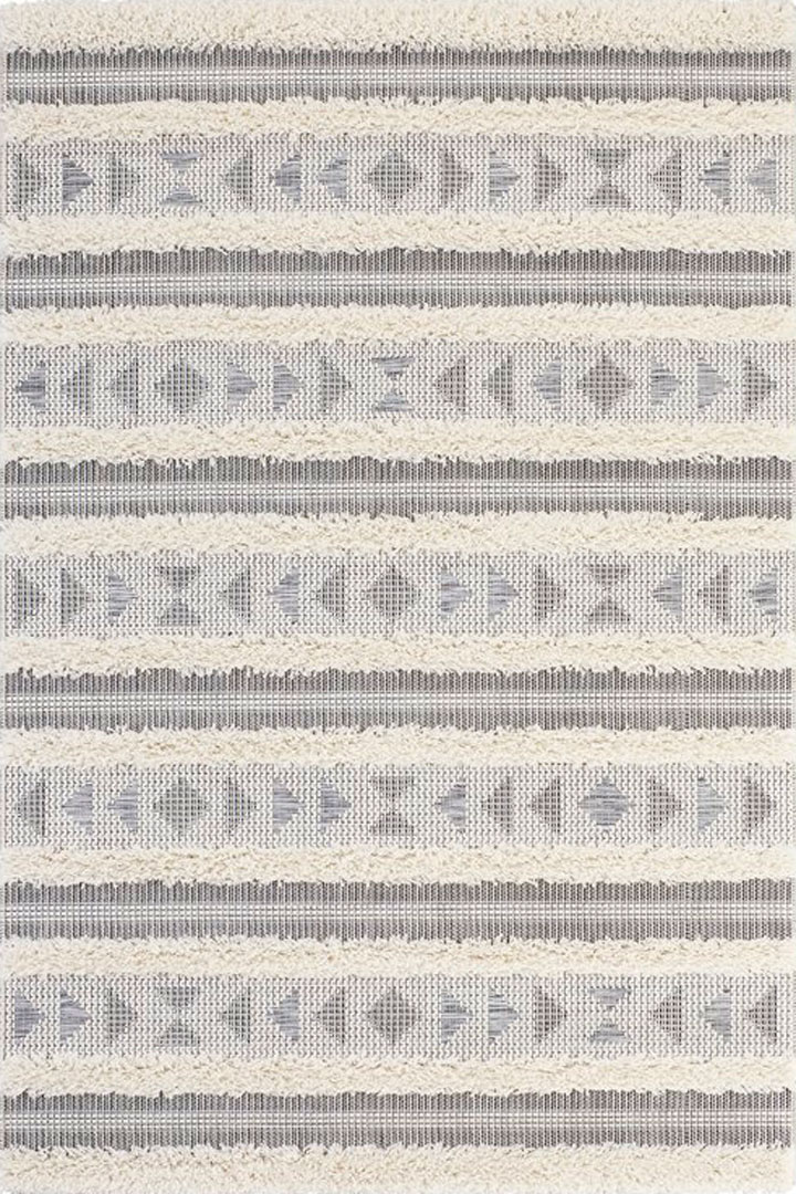 Elizabeth Geometric Rugs 9050 Cream Black - Click Image to Close