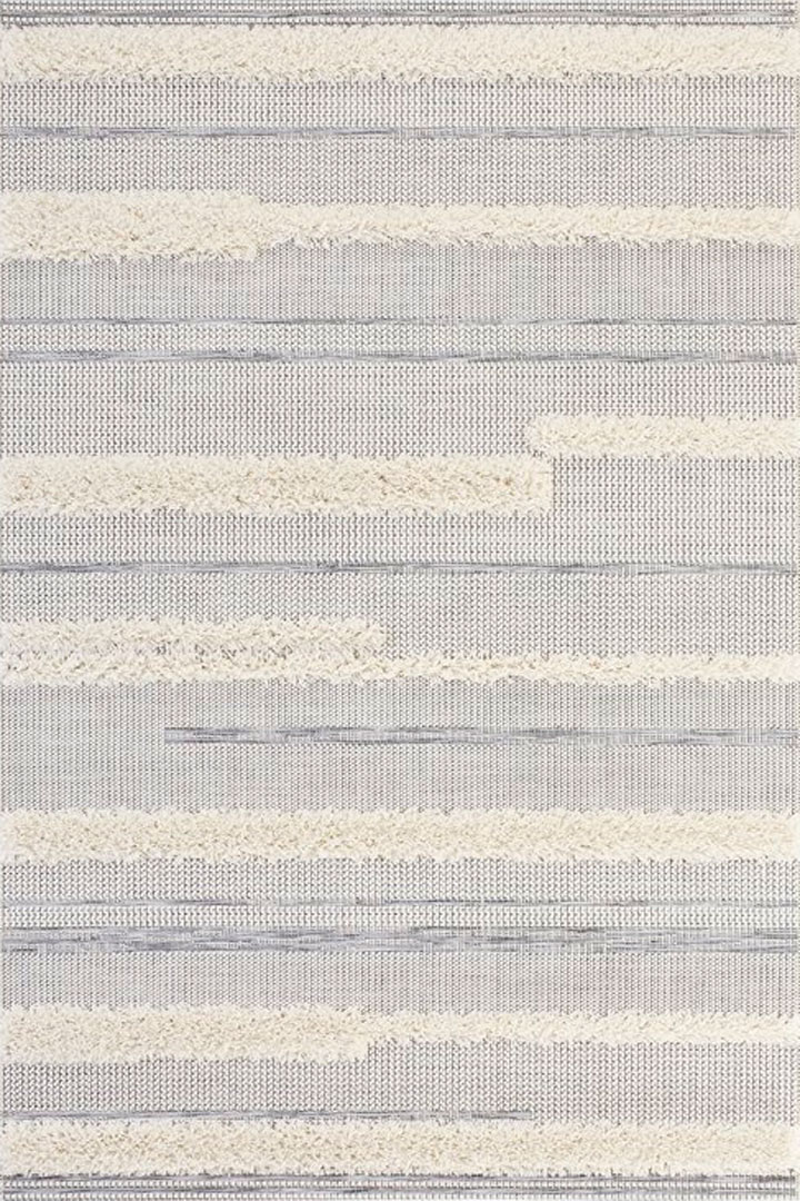 Elizabeth Striped Rugs 9051 Cream Black - Click Image to Close