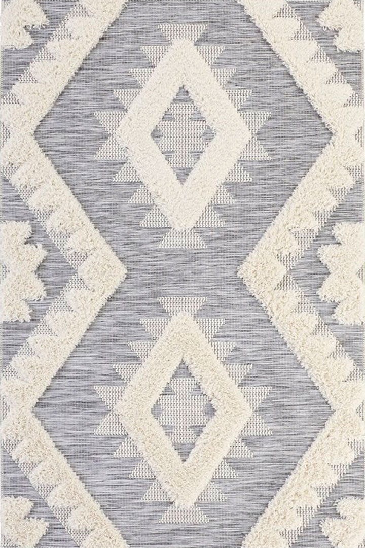 Elizabeth Geometric Rugs 9055 Cream Black - Click Image to Close