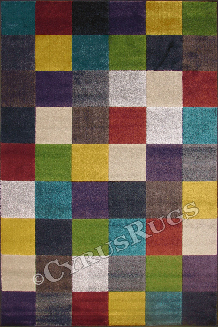 Funky Contemporary Square Pattern Rug 923X - Click Image to Close