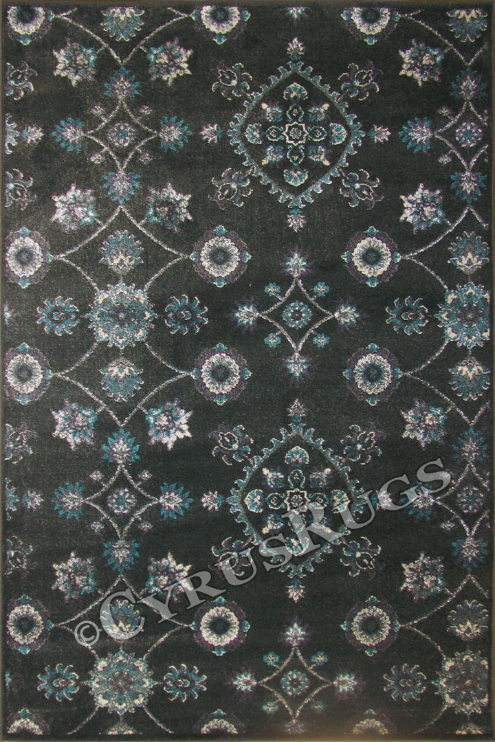 Funky Contemporary Floral Rug 112X - Click Image to Close