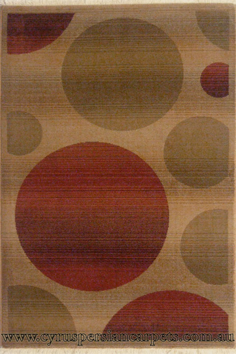Gabbeh Contemporary Circle Design Rug 554-1X - Click Image to Close