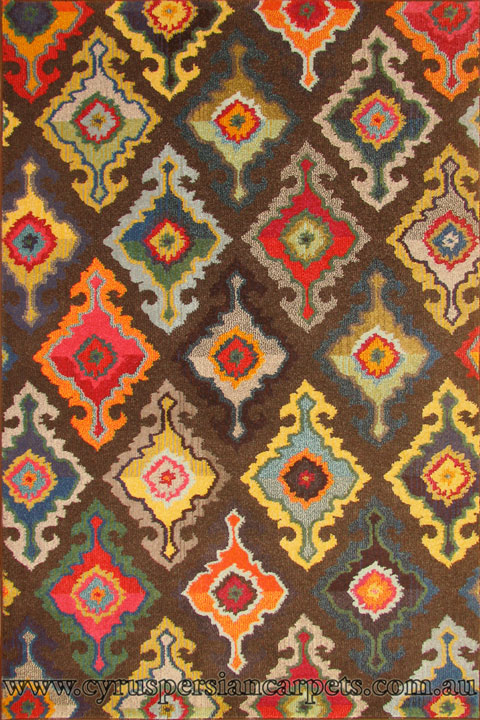 Kaleidoscope Contemporary Geometric Rug A239A Brown Fume - Click Image to Close