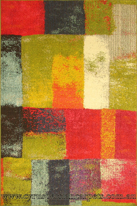 Kaleidoscope Contemporary Abstract Rug A700A Multi Color - Click Image to Close