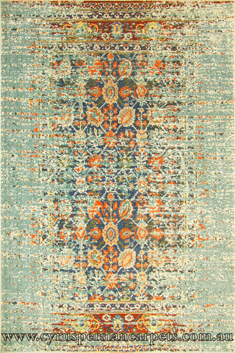Kaleidoscope Contemporary Abstract Rug A907A Blue Turkuaz - Click Image to Close