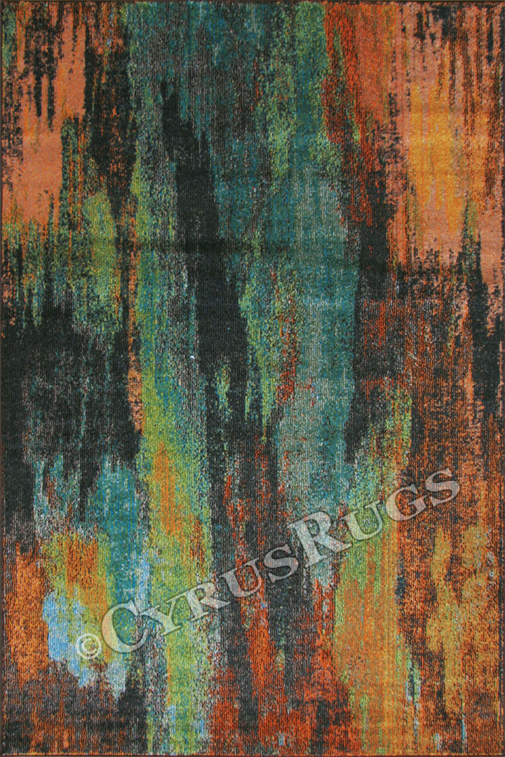 Kaleidoscope Contemporary Grunge Style Rug B116A Multi Color - Click Image to Close