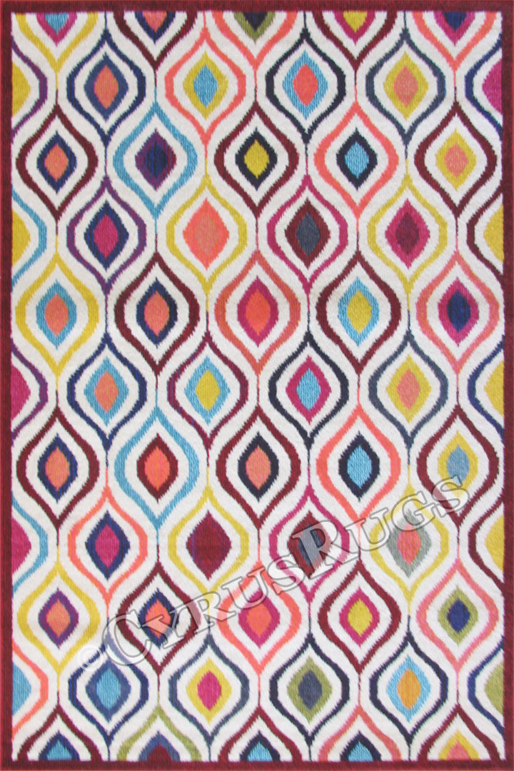 Kaleidoscope Contemporary Abstract Rug G330A D. Brown Cherry - Click Image to Close