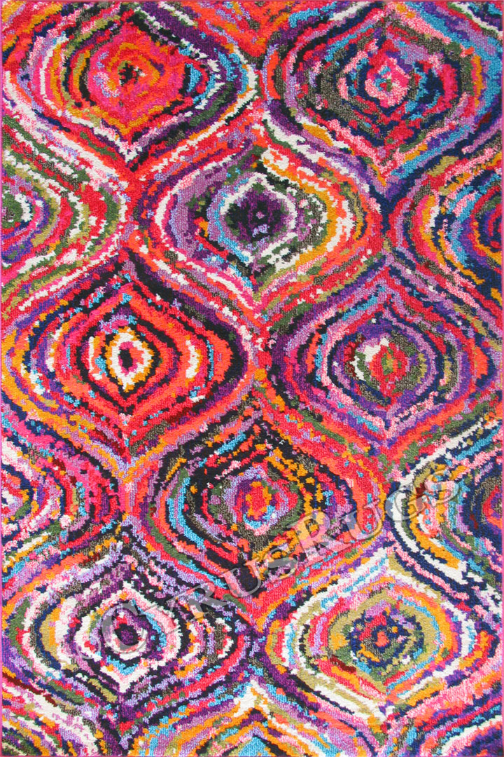 Kaleidoscope Contemporary Abstract Rug B244A Multi Color - Click Image to Close