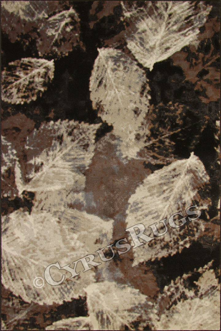 Leaves Contemporary Rugs 1332-BT5-K - Click Image to Close