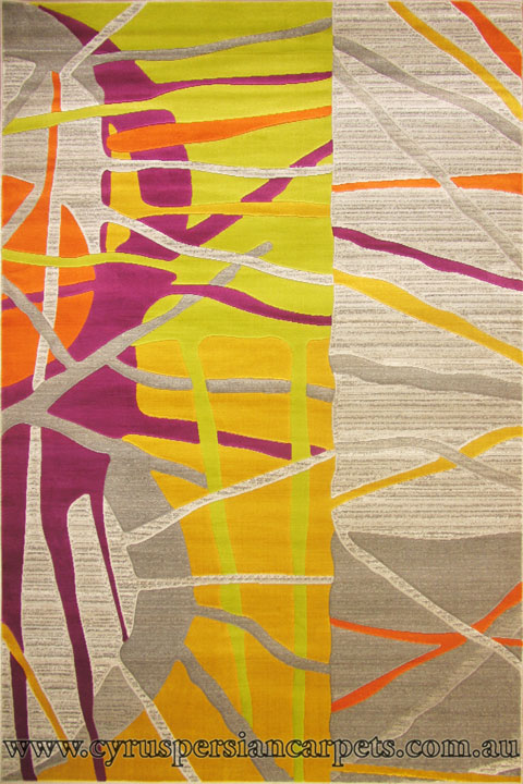 Luna Contemporary Abstract Rug 4173X Green Beige - Click Image to Close