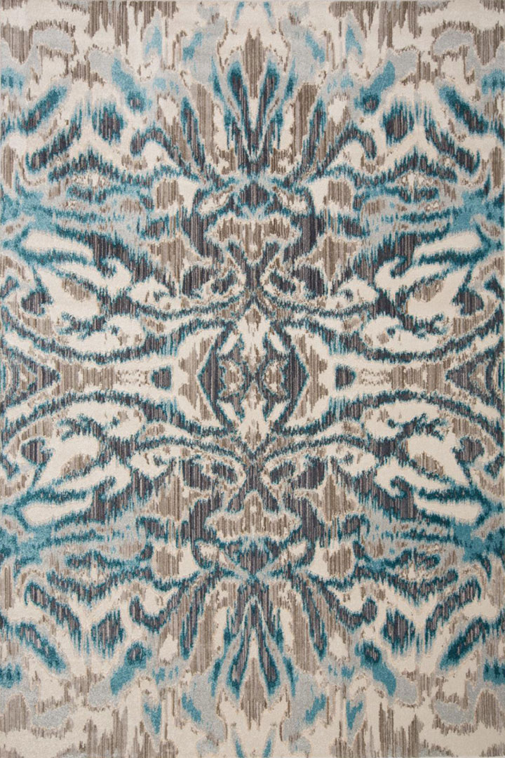 Mayson Contemporary Abstract Rugs 3467F Turkuaz Sand - Click Image to Close