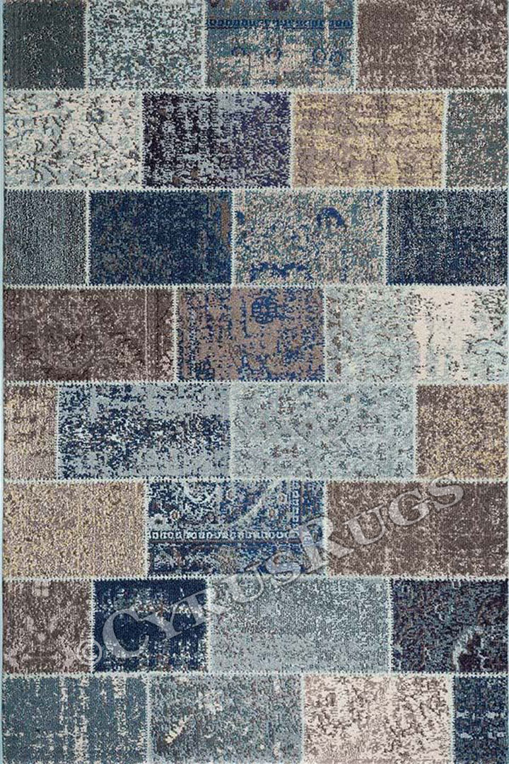 Monica Contemporary Patchwork Rugs 2000 Beige Fume - Click Image to Close