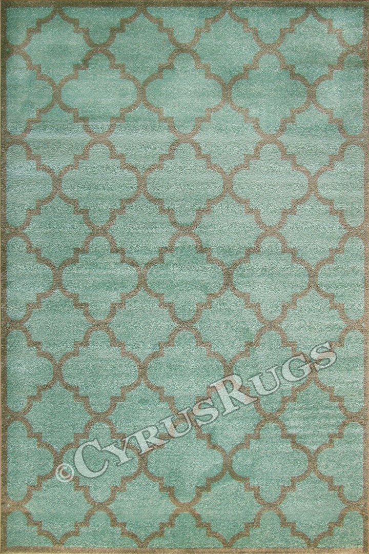 Morocco Trellis Rugs MG09700 Aqua Grey LJ - Click Image to Close