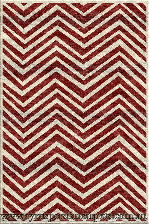 Morocco Chevron Rugs MG095 Red Cotton LI - Click Image to Close