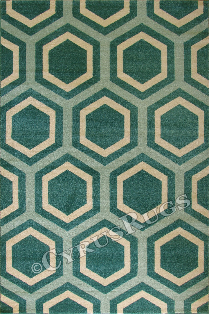 Morocco Geometric Rugs BF253 Turkuaz Cotton LJ - Click Image to Close
