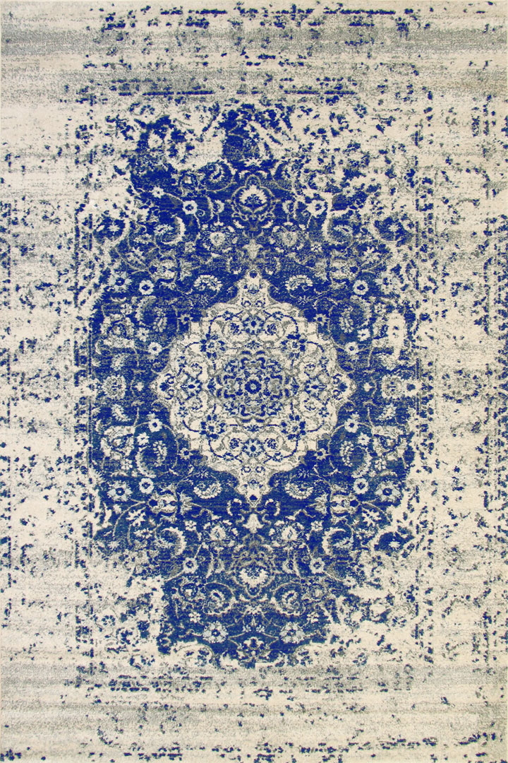 Morocco Medallion Rugs 79500 ChineBlue Cotton - Click Image to Close