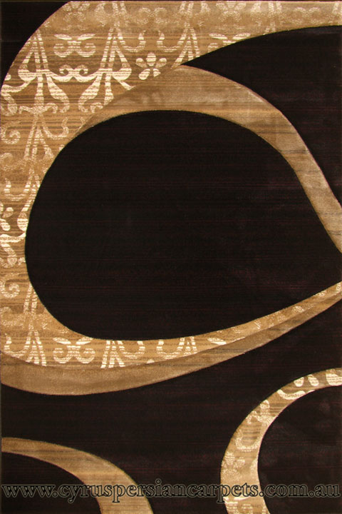 Pisa Contemporary Abstract Rug A068A Black - Click Image to Close