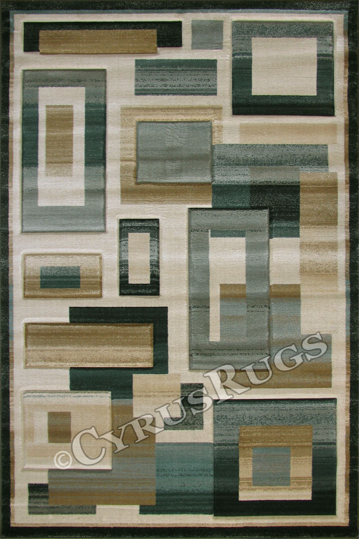 Pisa Contemporary Square Pattern Rug A056B-CM - Click Image to Close
