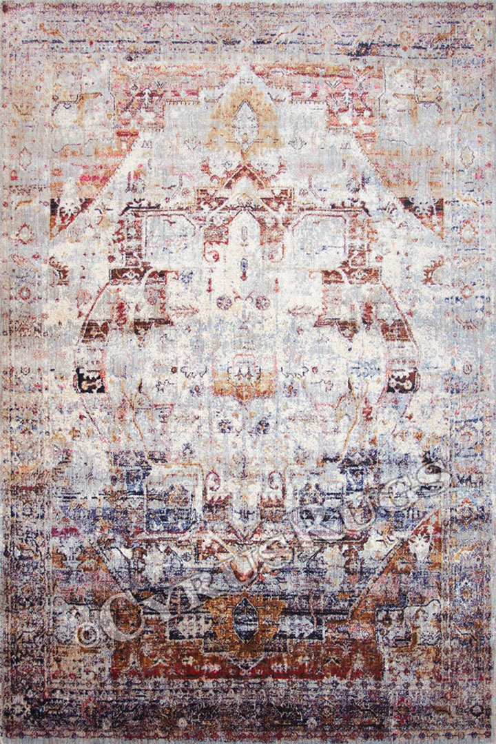 Preziosa Contemporary Abstract Distressed Rug 524H - Click Image to Close