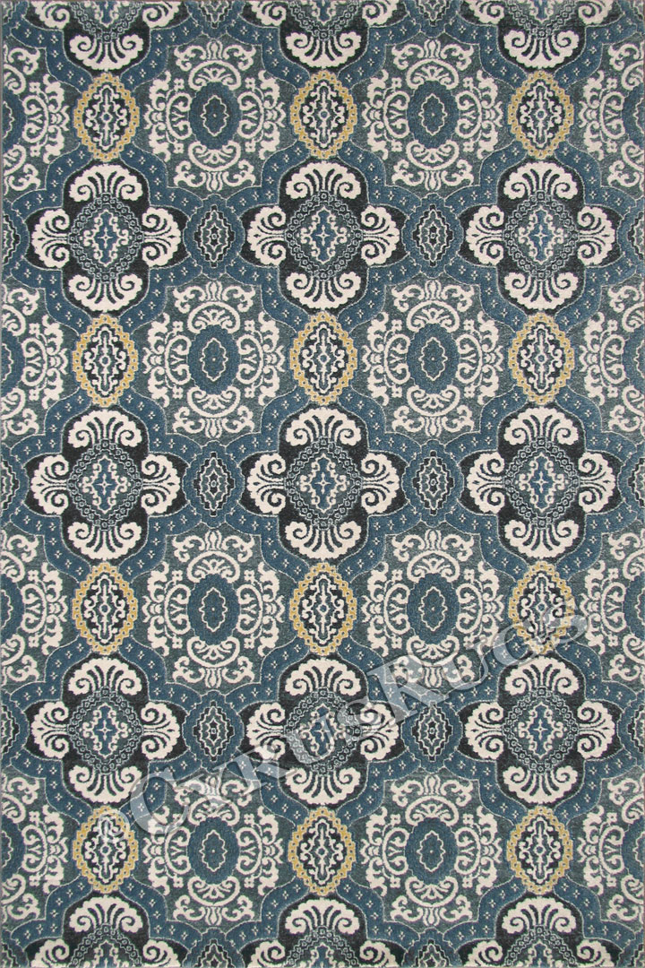 Rizzy Contemporary Floral Rug 3610F DGrey NBLU EU - Click Image to Close