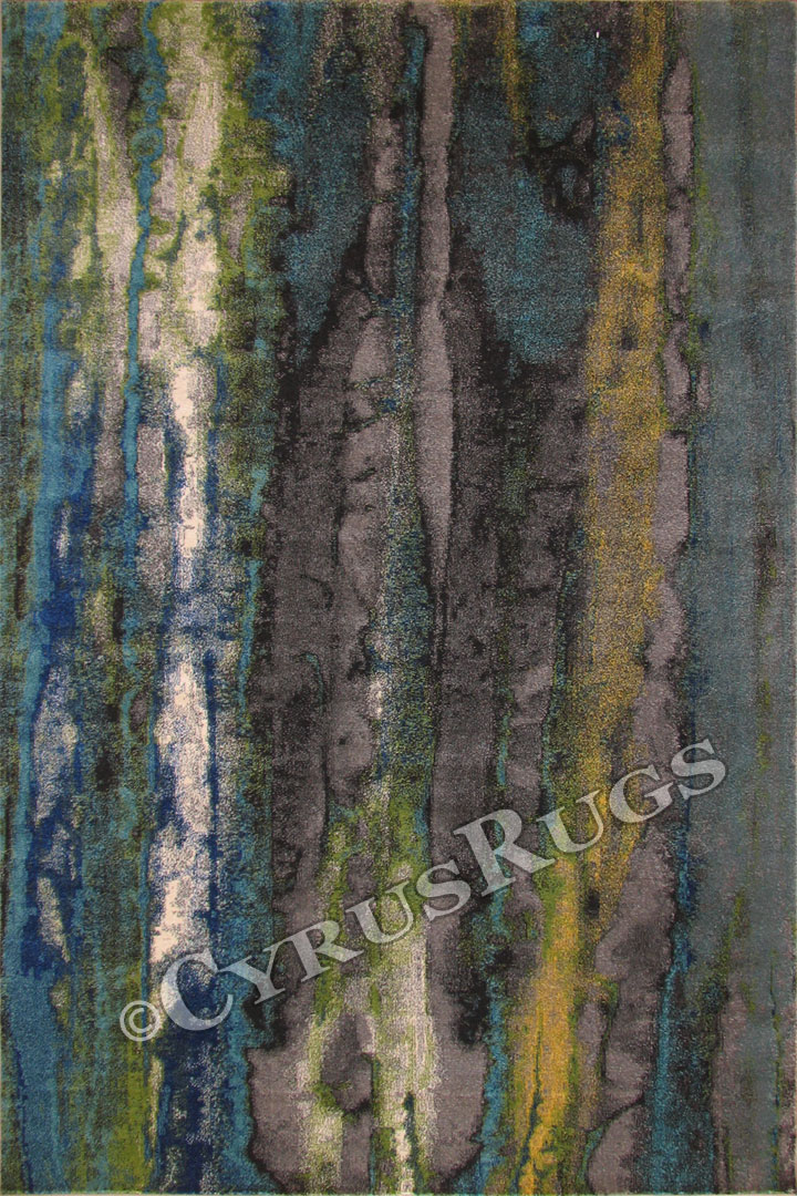 Rizzy Contemporary Abstract Rug 3606F Turquoise Multi - Click Image to Close