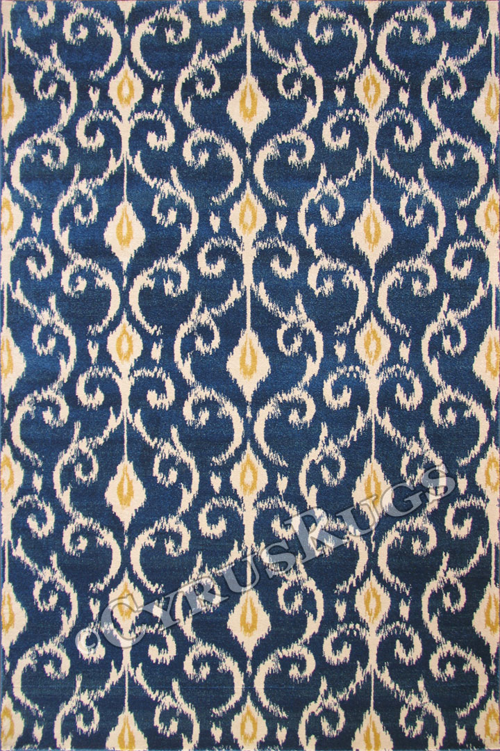 Rizzy Contemporary Abstract Rug BF013 Night Blue Yellow - Click Image to Close