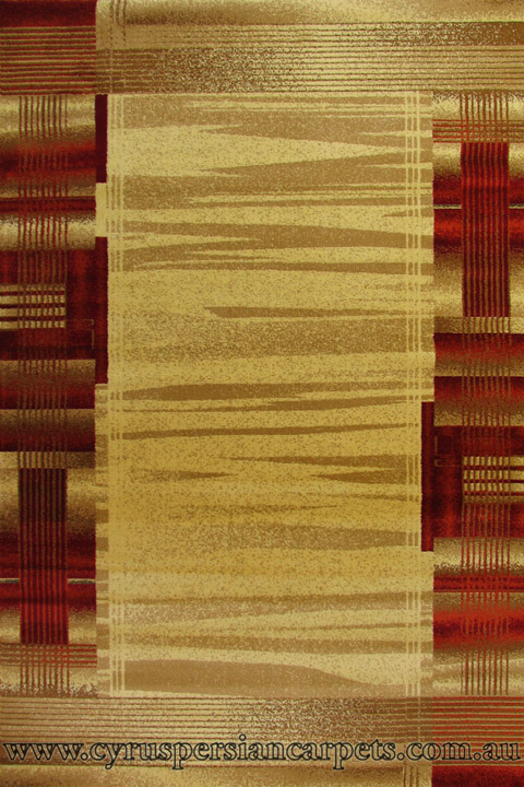 Rose Contemporary Border Rug 1768A Red Red - Click Image to Close