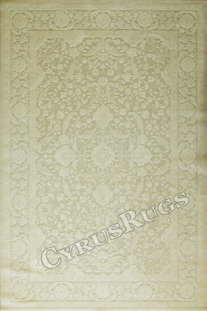 Symphony Contemporary Floral Rugs 5218A White Cream - Click Image to Close