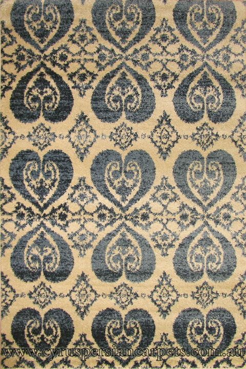Tricolour Contemporary Abstract Rug 8817A Bone L. Blue - Click Image to Close