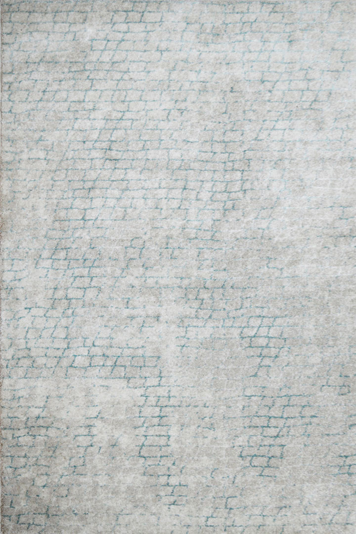 Ultimate Contemporary Abstract Rugs 2792A F.Cream P.Turquaz - Click Image to Close