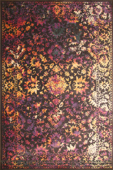 Vulcano Contemporary Floral Rug 108-AY5-K - Click Image to Close