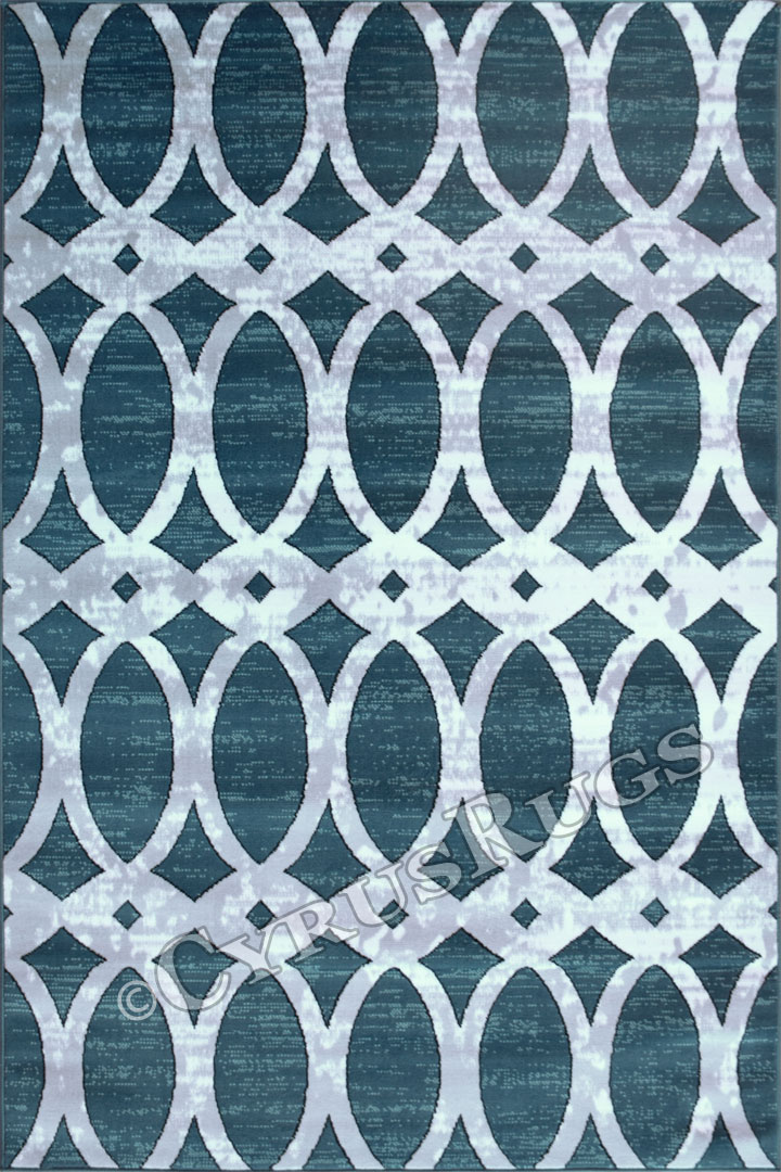 America Abstract Rugs 1592A L. Grey D. Blue - Click Image to Close